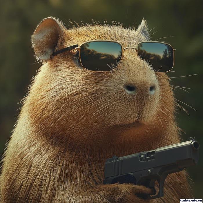 Meme Capybara ngầu