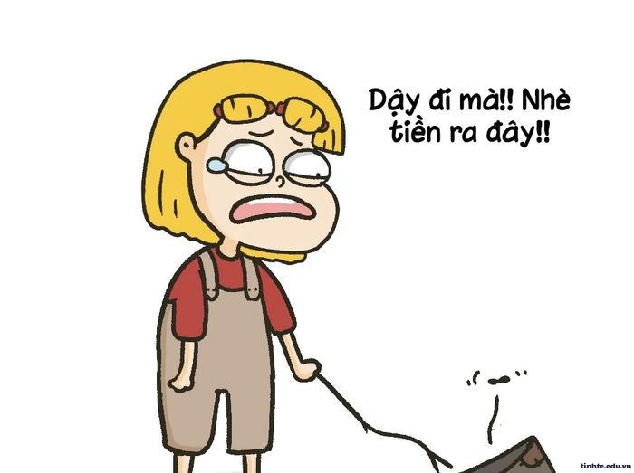 Meme hết tiền khóc ròng đáng yêu