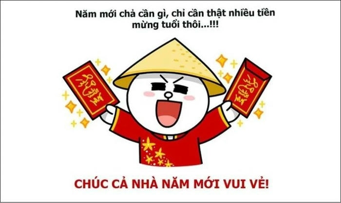 Meme mèo tết chúc xuân