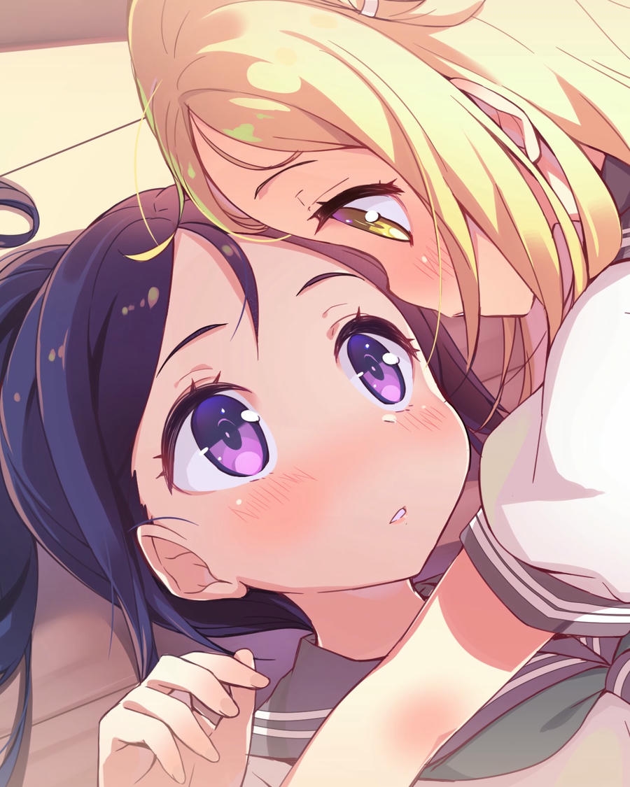 ảnh anime bách hợp cùng đi dạo phố