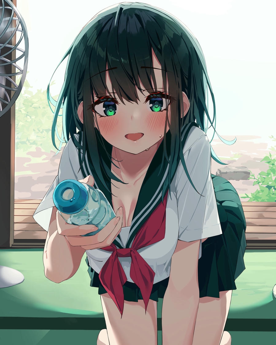 ảnh anime girl cười hiền