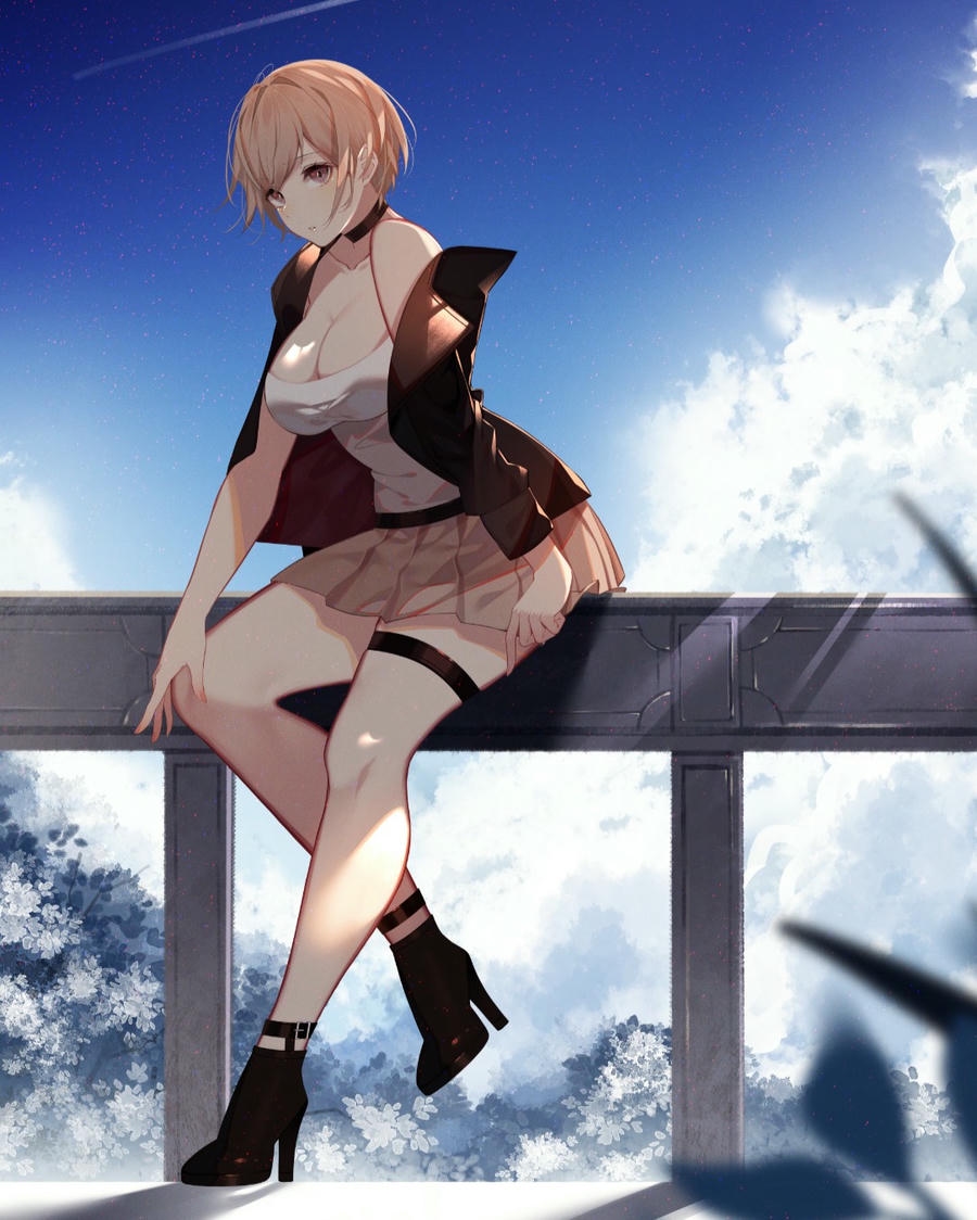 ảnh anime nữ ánh sáng pastel