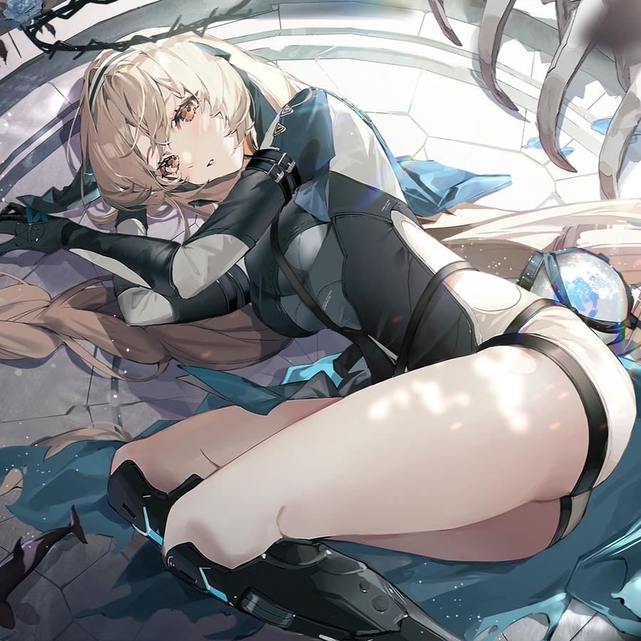 ảnh cô gái anime ngồi yên