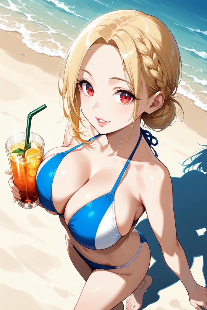 ảnh gái anime bikini hầu gái
