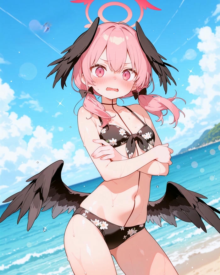 anime gái bikini trang điểm