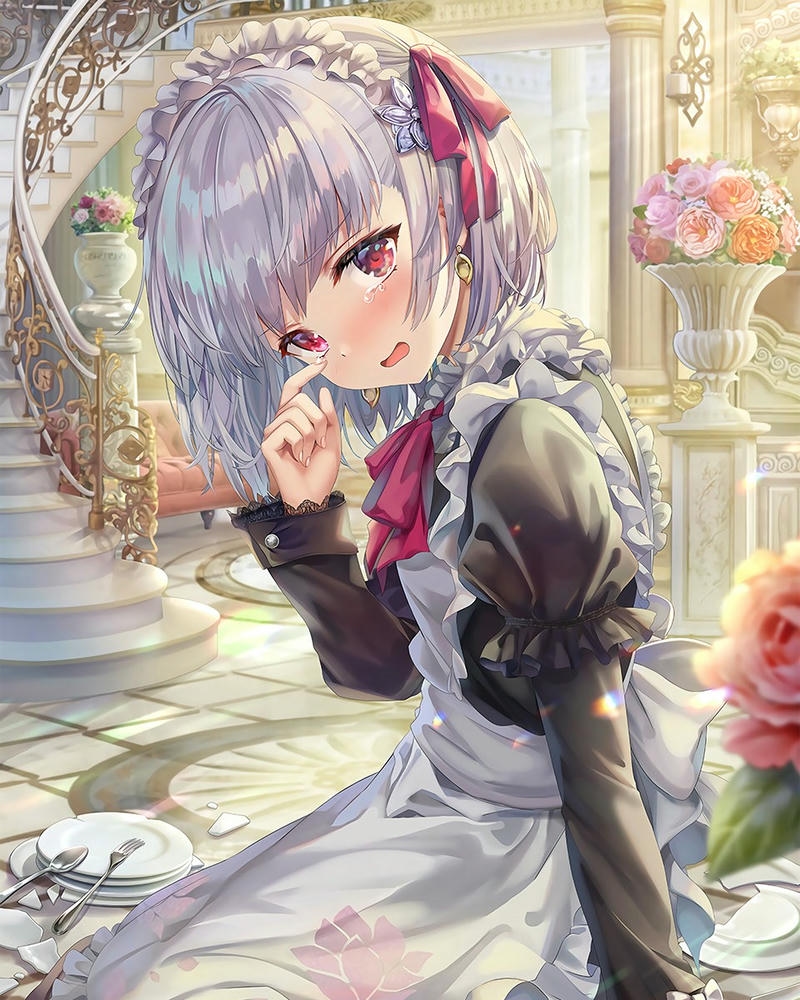 anime hầu gái ảnh nghệ thuật sáng tạo