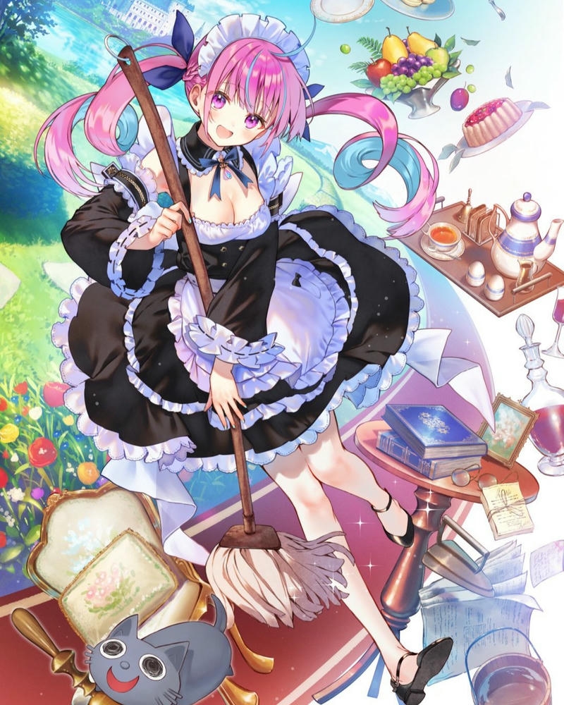 anime hầu gái cute phong cách ngọt dịu