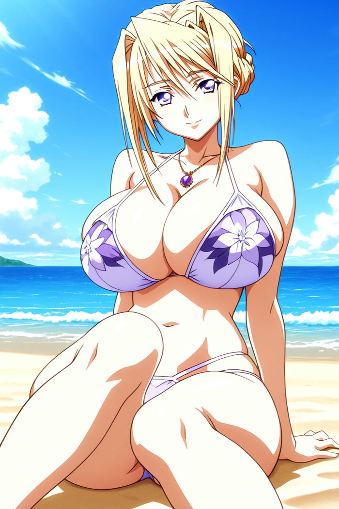 bikini gái anime mặc chân trần