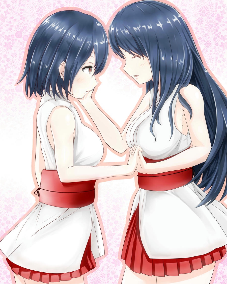 cặp đôi anime bách hợp nắm tay nhau