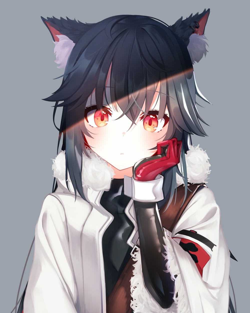 cô gái anime cầm dù trong mưa