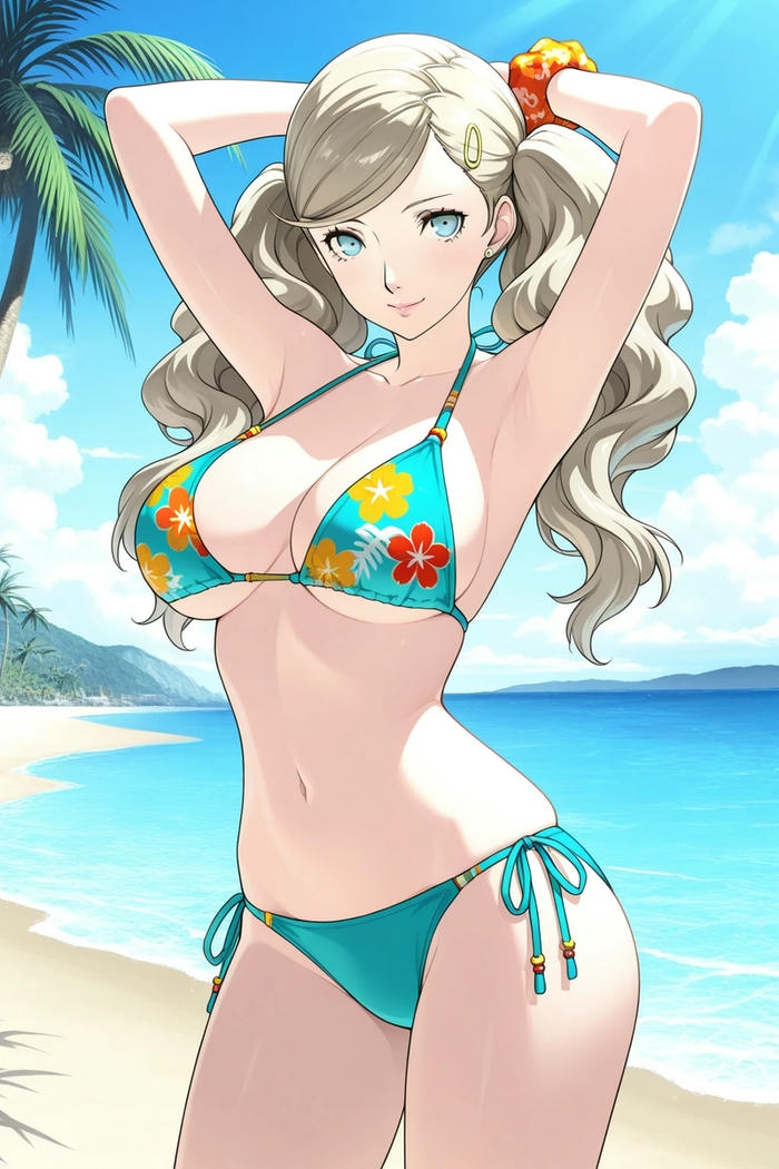 gái anime mặc bikini chi tiết