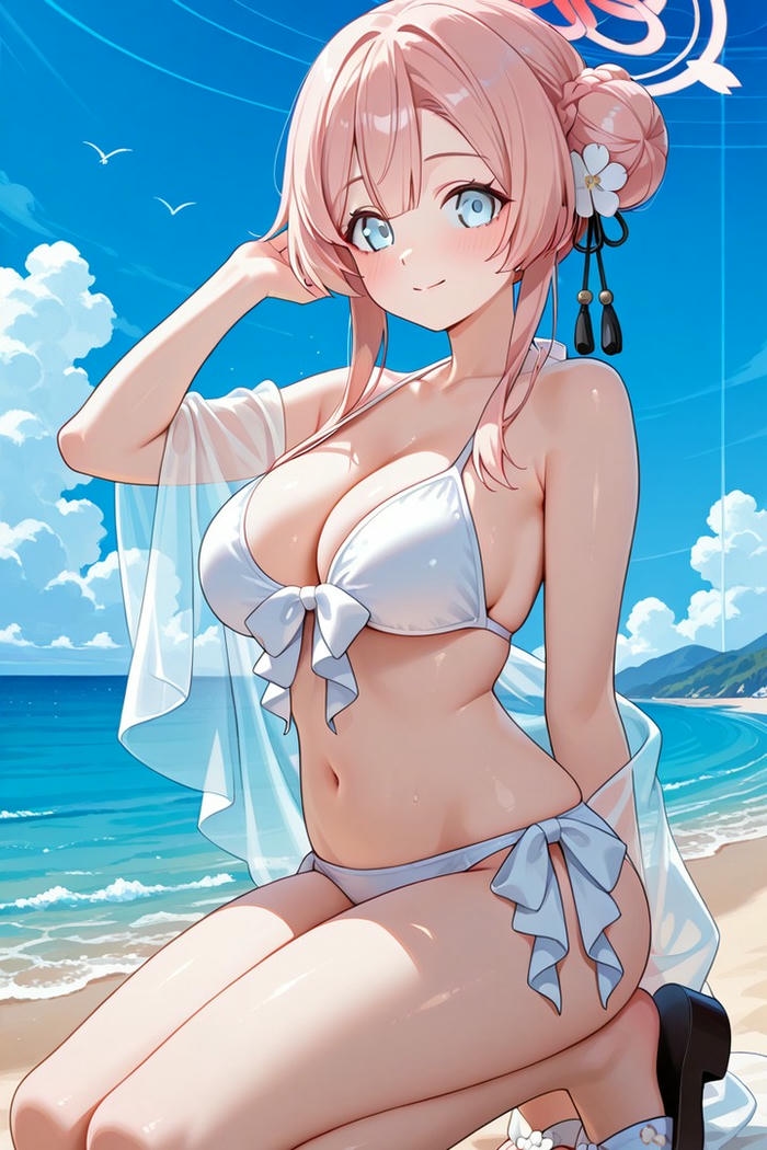 gái anime mặc bikini lạnh lùng