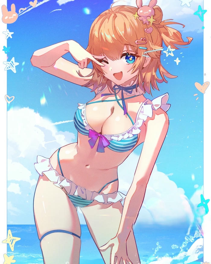 gái anime mặc bikini nữ tính