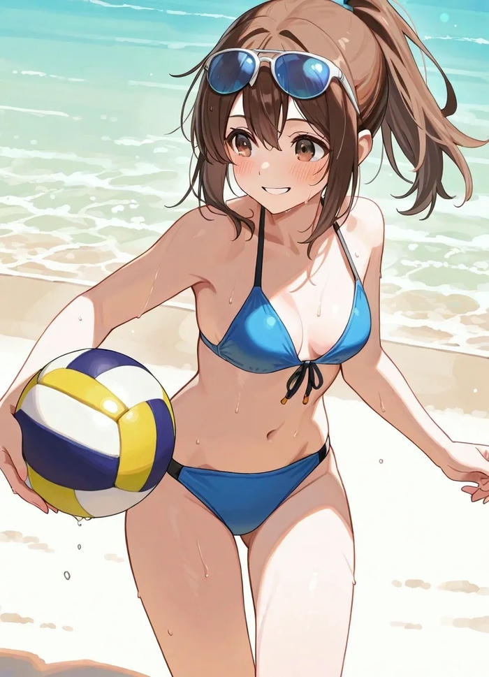 gái anime mặc bikini waifu hot
