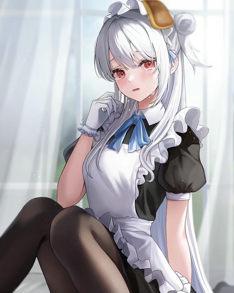 hầu gái cute anime chill dịu dàng