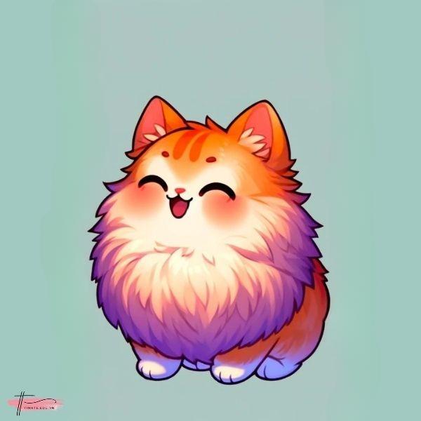 Avatar cute mèo chibi mập 6