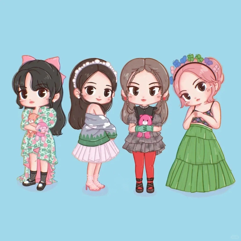 Ảnh chibi của Black Pink