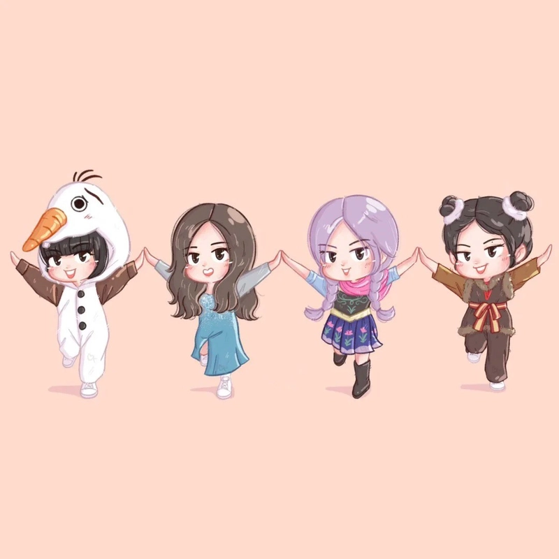 Hình Blackpink chibi dễ thương