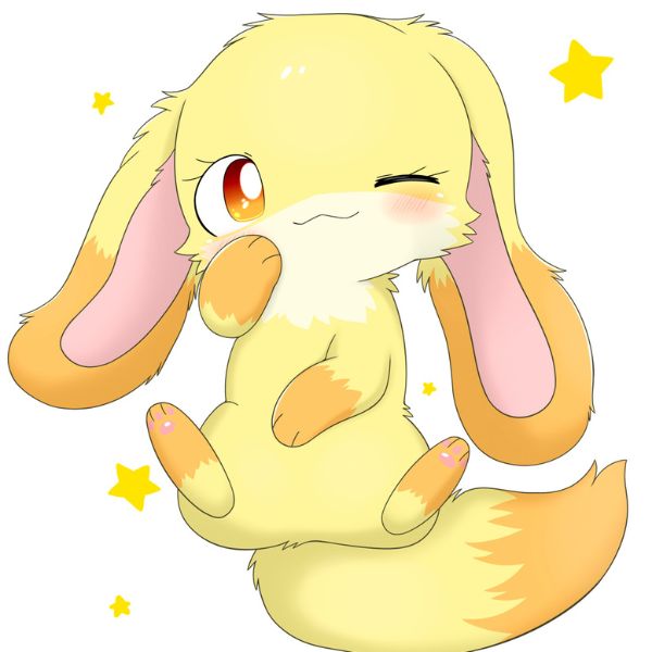Ảnh thỏ vàng chibi cute