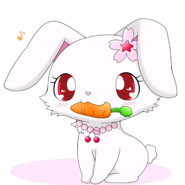 Ảnh thỏ ăn cà rốt chibi cute