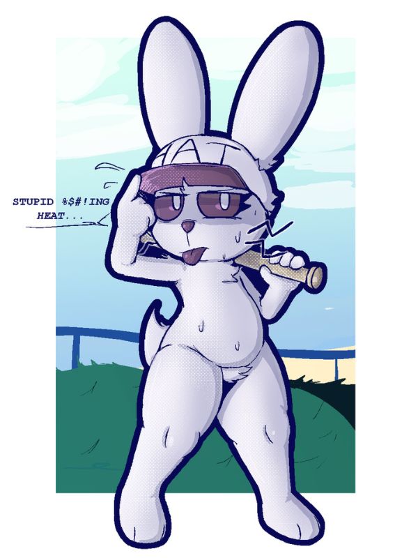 Ảnh thỏ chibi cute chơi tennis