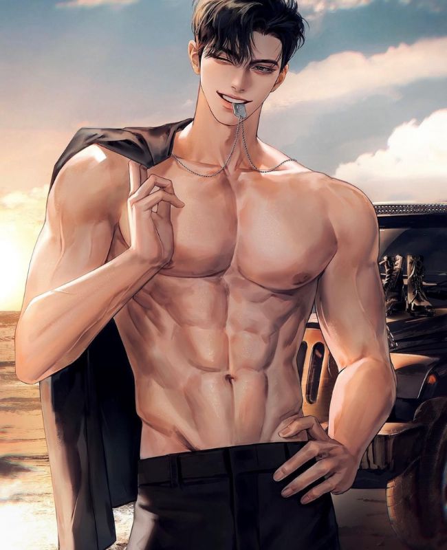 Ảnh avatar anime nam cơ bắp 6 múi vạm vỡ quyến rũ 3