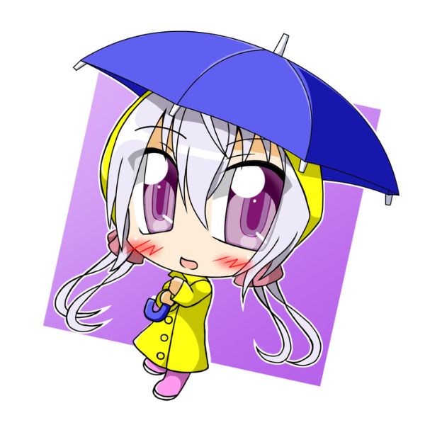 Ảnh avatar chibi nữ cute cầm ô