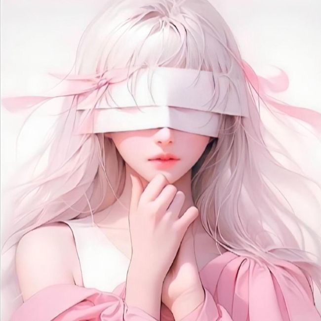 Hình ảnh avatar đôi anime che mặt nữ hồng