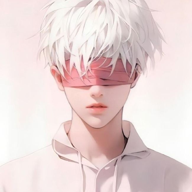 Hình ảnh avatar đôi anime che mặt nam hồng