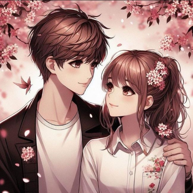 Ảnh cặp đôi anime cute đánh dấu chủ quyền
