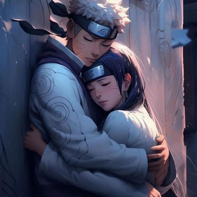 Ảnh cặp đôi anime cute ôm nhau