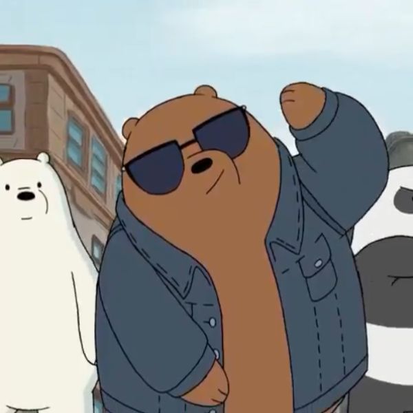 Avatar gấu cute đeo kính ngộ nghĩnh