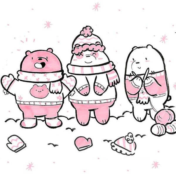 Avatar gấu cute đón mùa đông ấm áp