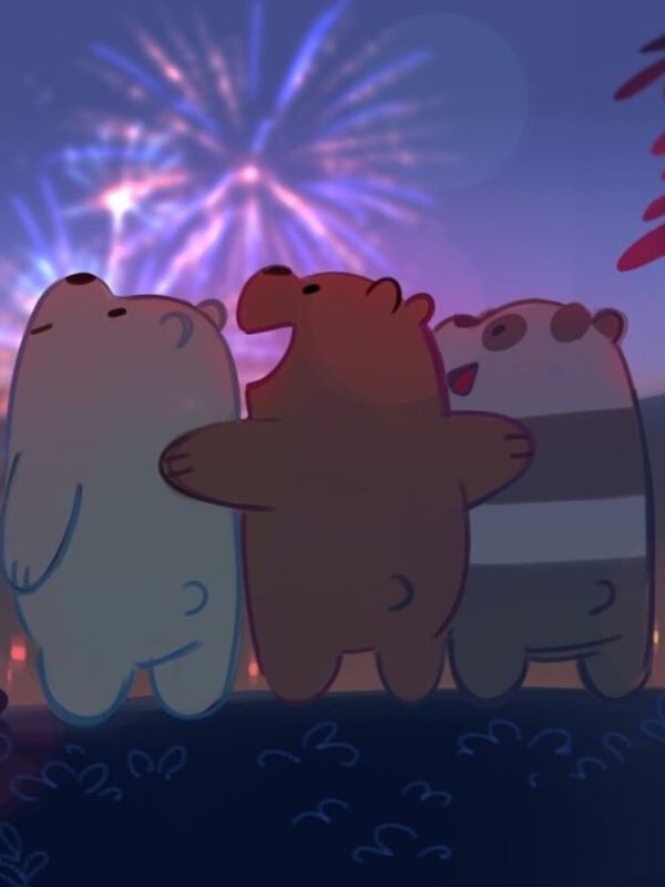 Avatar gấu cute: happy new year