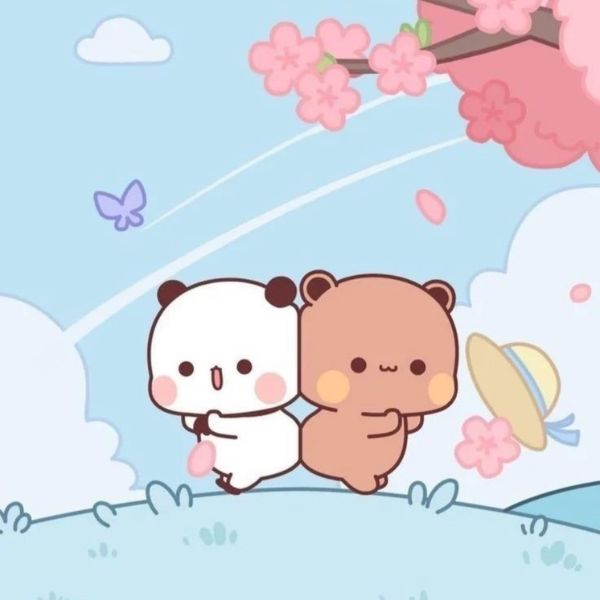 Avatar gấu cute đôi DUDU BUBU đi chơi