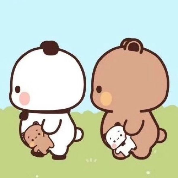Avatar gấu cute đôi DUDU BUBU cùng bé gấu