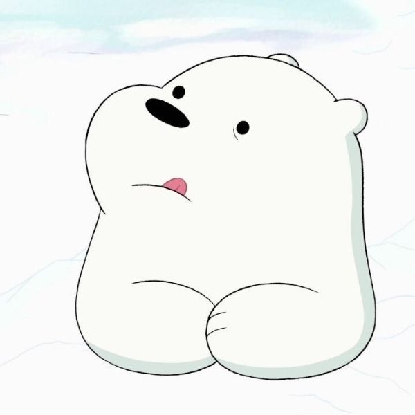Hình avatar gấu trắng Ice Bear overthinking