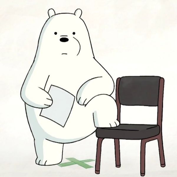Hình avatar gấu trắng Ice Bear nghiêm túc