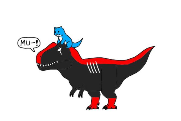 Avatar hình nền khủng long và bé mèo
