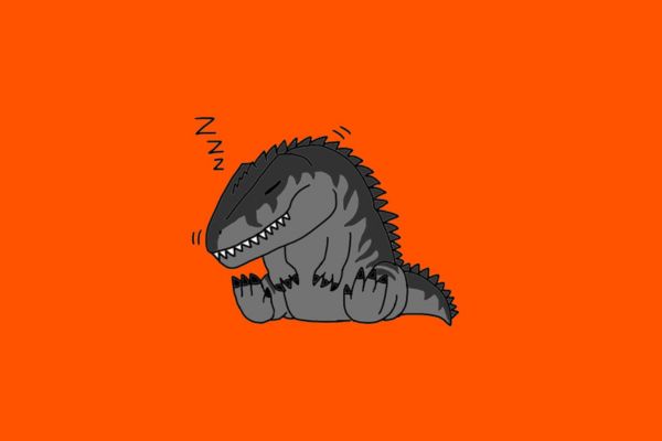 Avatar hình nền khủng long ngủ gật