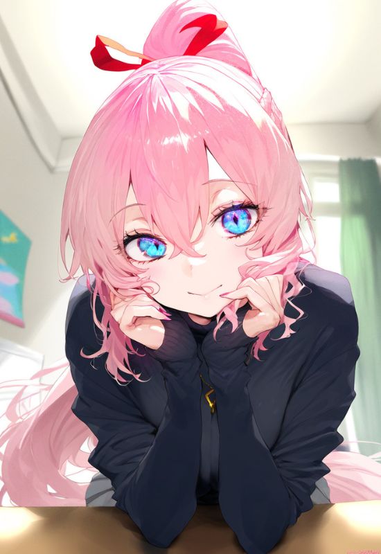 Avatar hình vẽ cô gái đẹp anime tóc hồng
