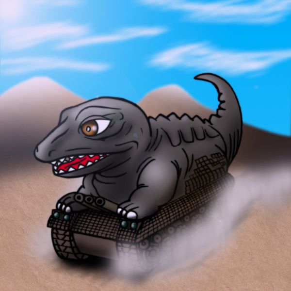 Avt khủng long ngầu lái xe tăng