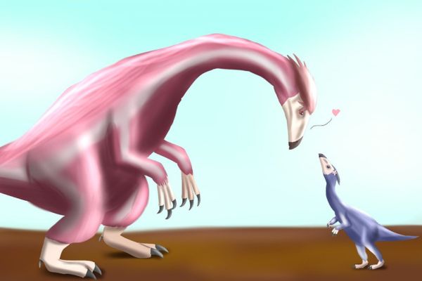 Avt khủng long ngầu tím và hồng