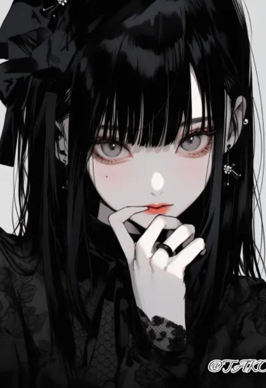 Hình ảnh avatar anime nữ ngầu bạn của màu đen