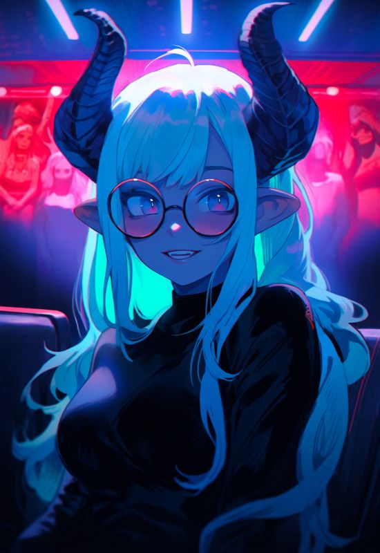 Hình ảnh avatar anime nữ ngầu trong club