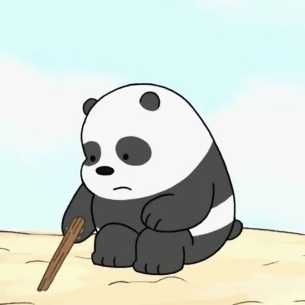Avatar gấu trúc Panda viết tên ai trên cát