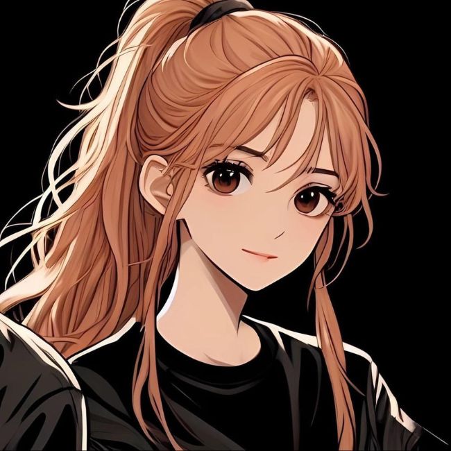 Hình avatar cặp anime rời nữ tóc nâu