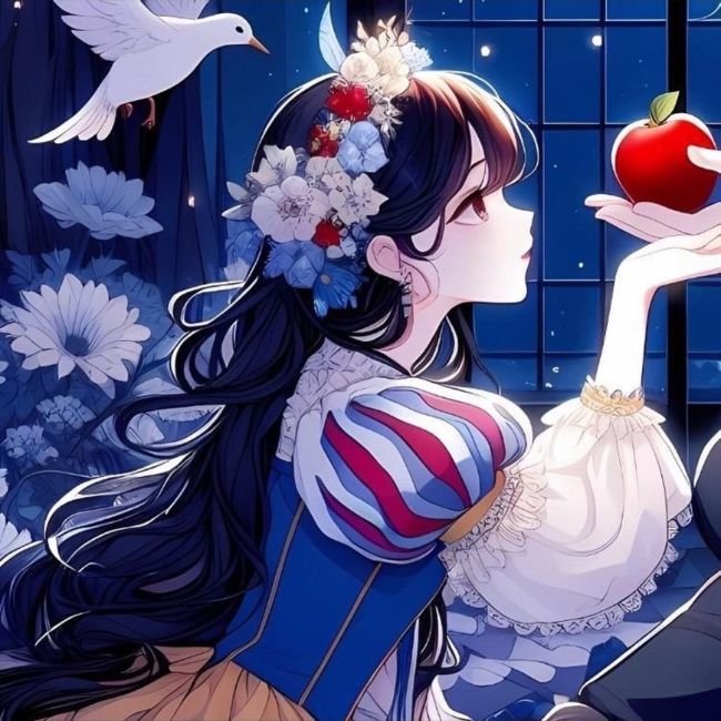 Hình avatar cặp anime rời bạch tuyết
