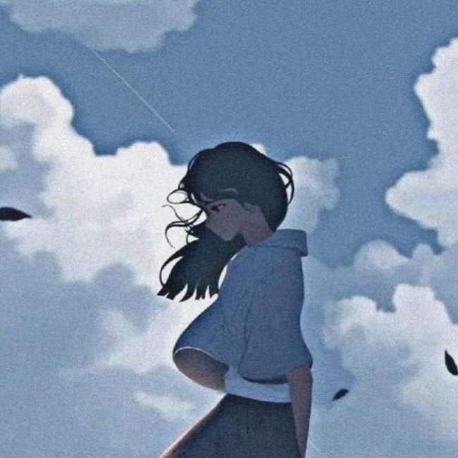 Hình avatar cặp anime rời nữ buồn