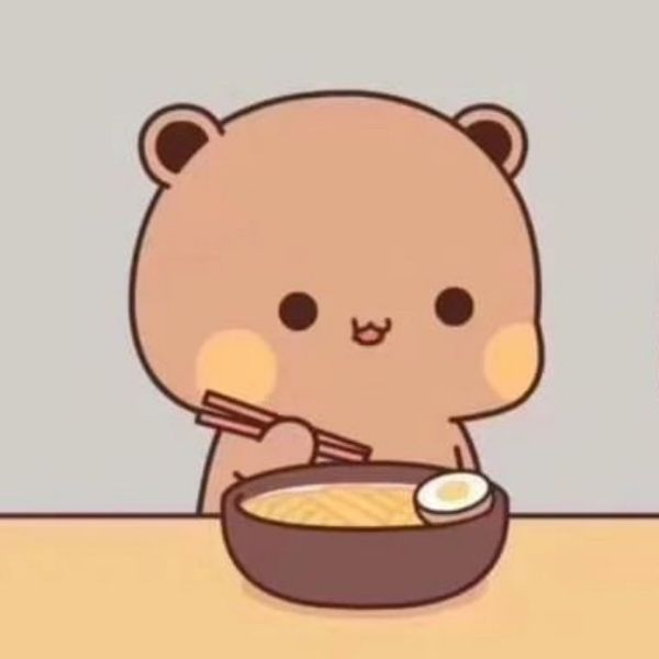 Top 99 hình avatar gấu cute BUBU ăn mì